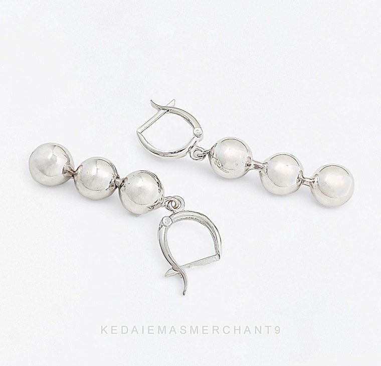 Merchant9 Subang Dangle Tasnim Pearl Chrome L:4CM