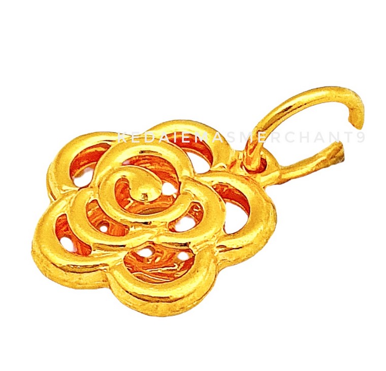 Merchant9 Loket Bunga Rose Chrome L:1.15CM