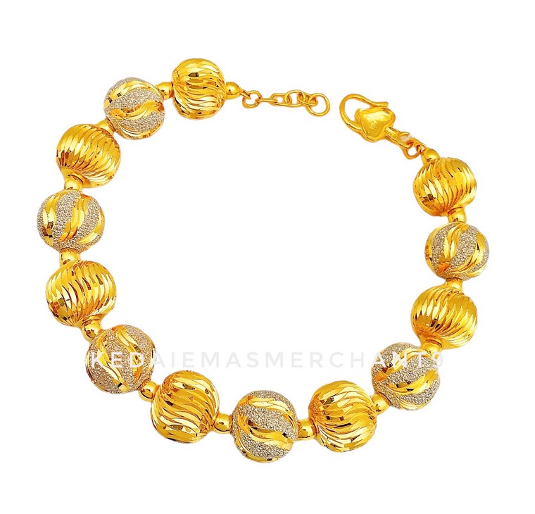 Merchant9 Rantai Tangan Bola Marble Chrome L: 1CM