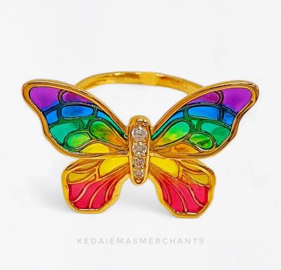 Merchant9 Cincin Emas Butterfly Spectrum L