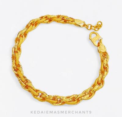 Merchant9 Rantai Tangan Sauh Double Dimensi Pasir L:0.5CM