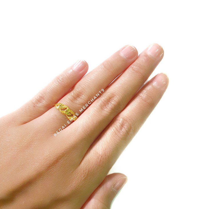 Merchant9 Cincin Emas Love Pasir I