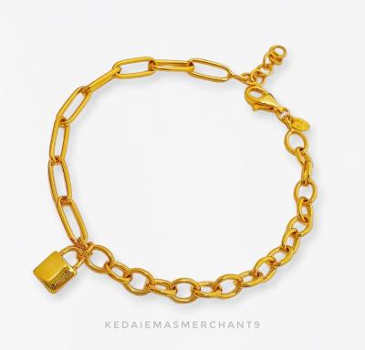 Merchant9 Rantai Tangan Paperclip Sauh Choker Lock