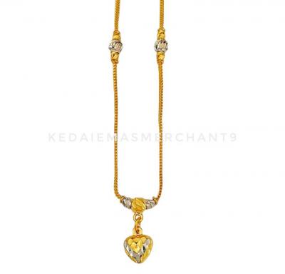 Merchant9 Rantai Leher Mesin Box Choker Love Chrome