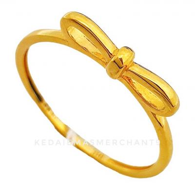 Merchant9 Cincin Emas Ribbon Fashion Minimalist