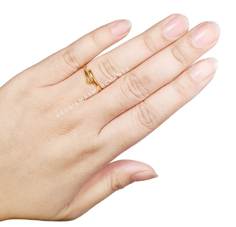Merchant9 Cincin Emas Paku Polish Minimalist