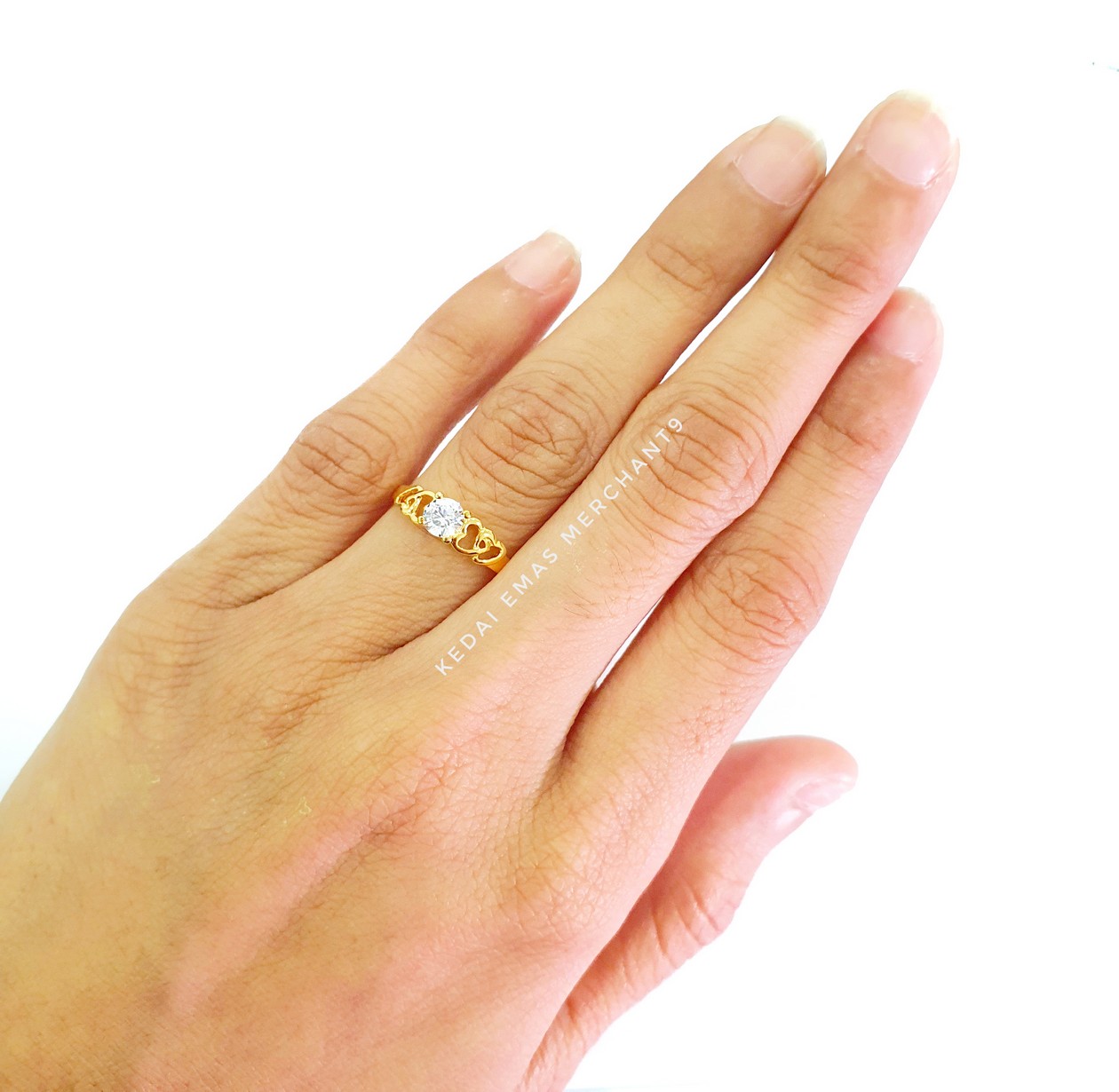 Merchant9 Cincin Emas Permata 916 M6059 solitaire
