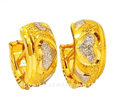Merchant9 Subang Katup Love Chrome Pasir L:0.5CM