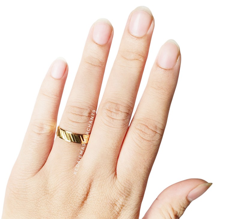 Merchant9 Cincin Emas Belah Rotan Line