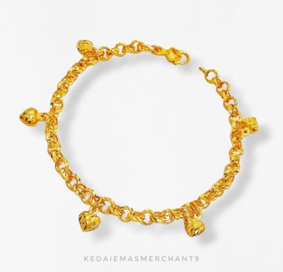 Merchant9 Rantai Tangan Kendi Dimensi Gantung Love L:0.35CM