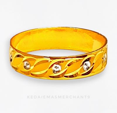 Merchant9 Cincin Belah Rotan Siput Beralun Chrome L:0.45CM