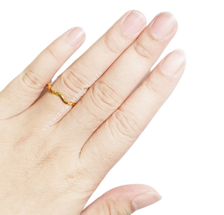 Merchant9 Cincin Emas Wave FullGold