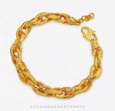 Merchant9 Rantai Tangan Sauh Double Dimensi Pasir L:0.7CM