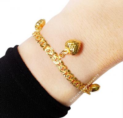 Merchant9 Rantai Tangan Puteri Padu Gantung Love L:0.4CM