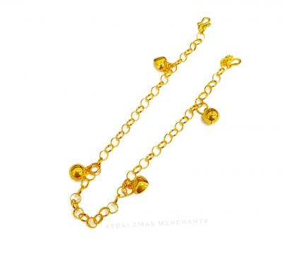 Merchant9 Rantai Kaki Kanak Kanak Kendi Bulat L:0.3cm