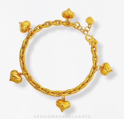 Merchant9 Rantai Tangan Sauh Gantung Love L:0.4cm