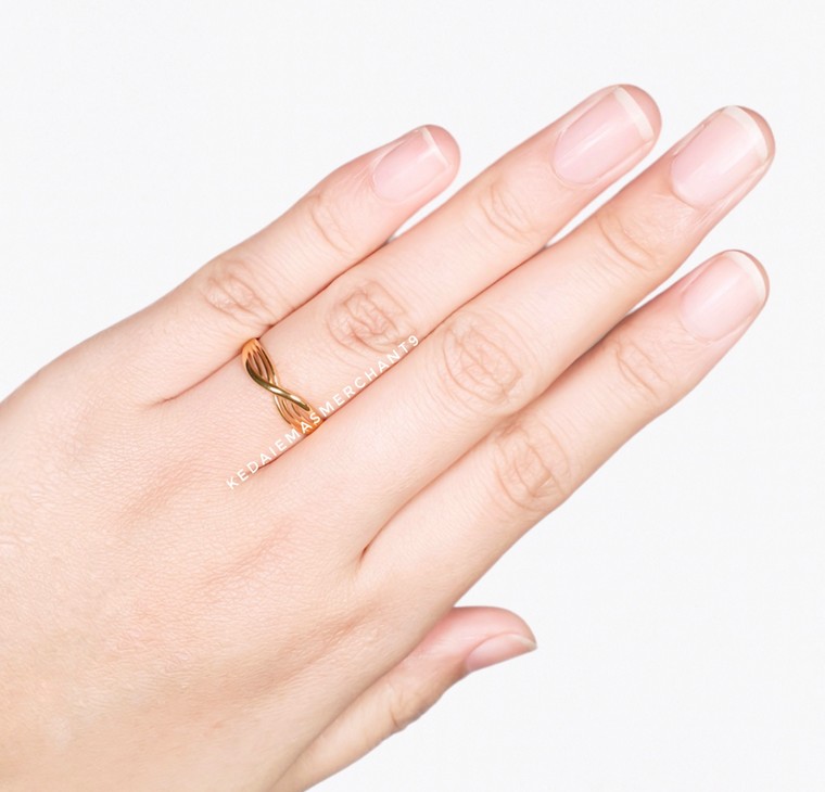 Merchant9 Cincin Emas Aera Minimalist Infinity Layer