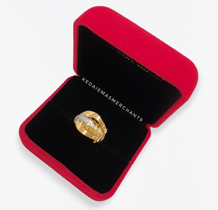 Merchant9 Cincin Emas Belt Permata