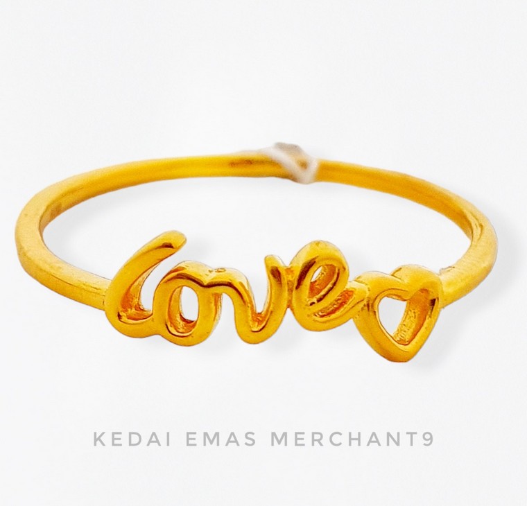 Merchant9 Cincin Emas Aera Minimalist Love Heart