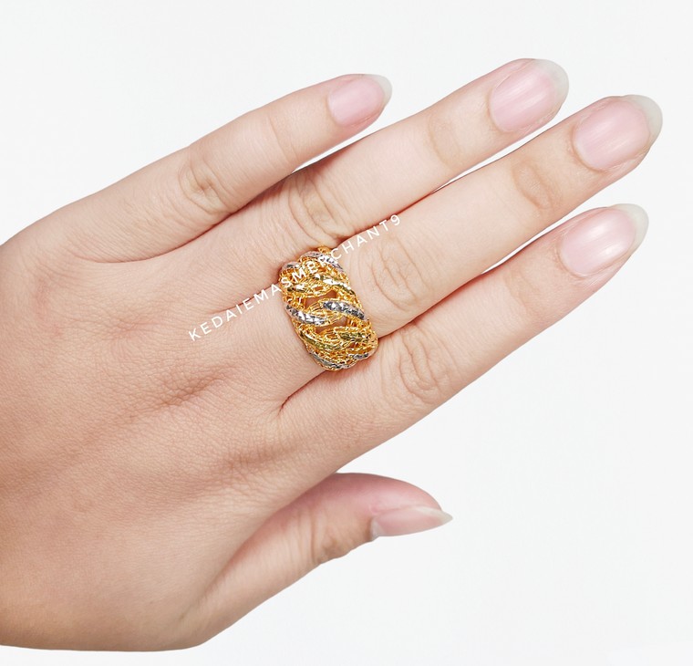 Merchant9 Cincin Emas Gajah 3D Chrome L:1.3CM