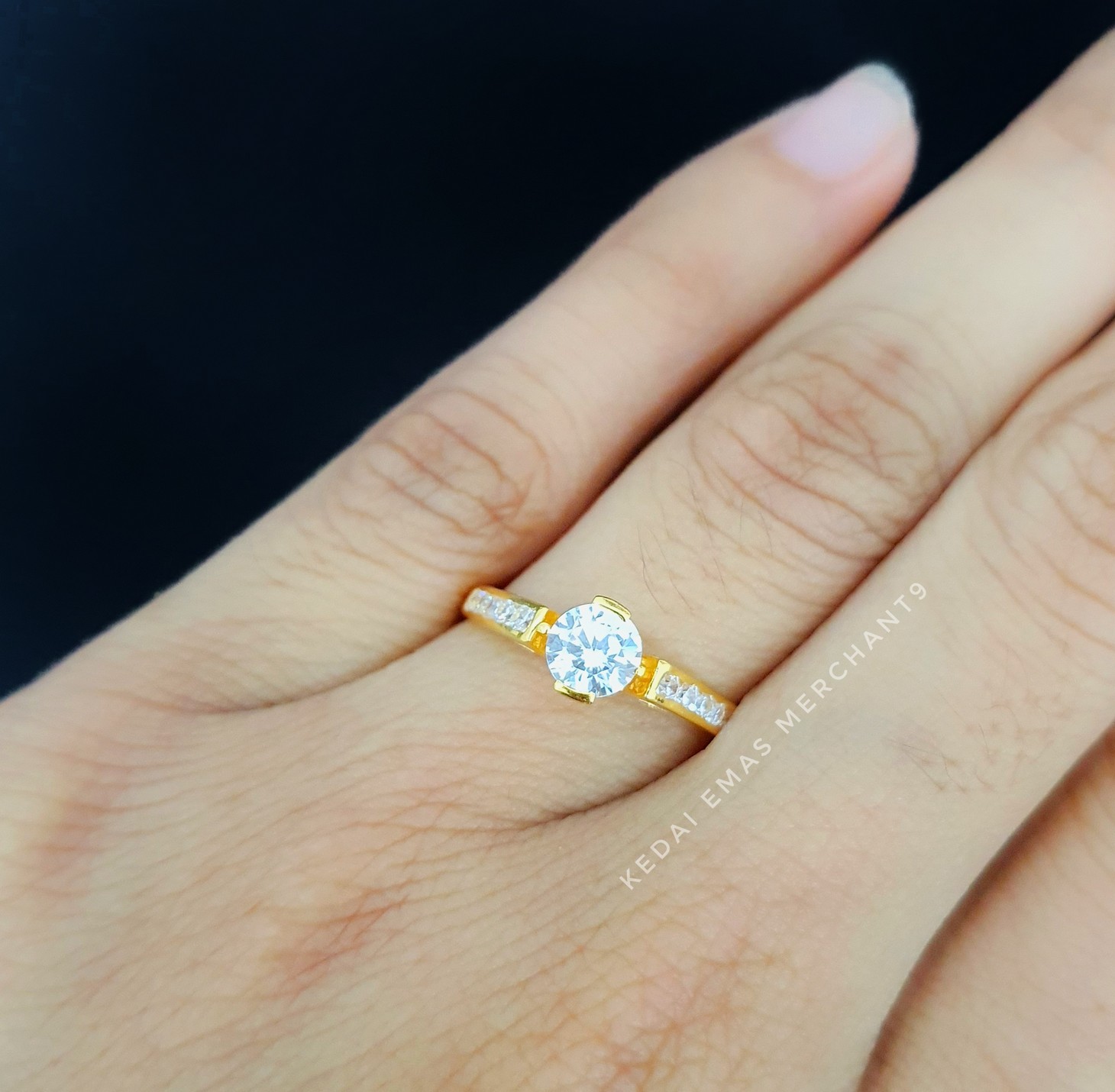 Merchant9 Cincin Emas Permata 916- M6182 Solitaire