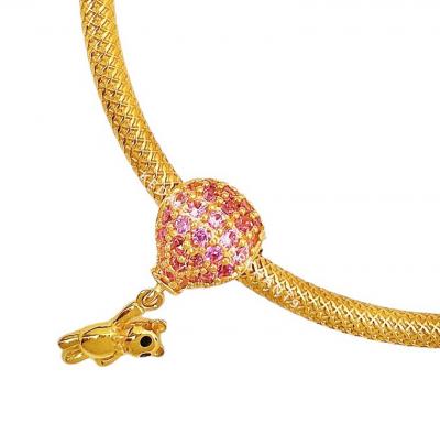 Merchant9 Beads Hot Balloon Teddy Bear Permata Pink