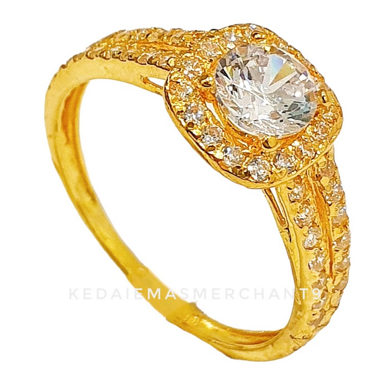 Cincin Emas Permata 6781 White