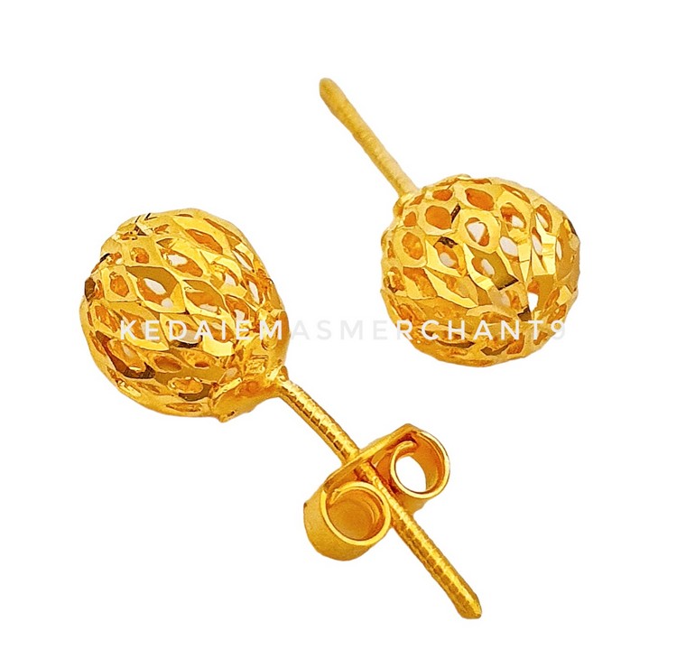 Merchant9 Subang Paku Lolipop Kerawang L:0.8CM