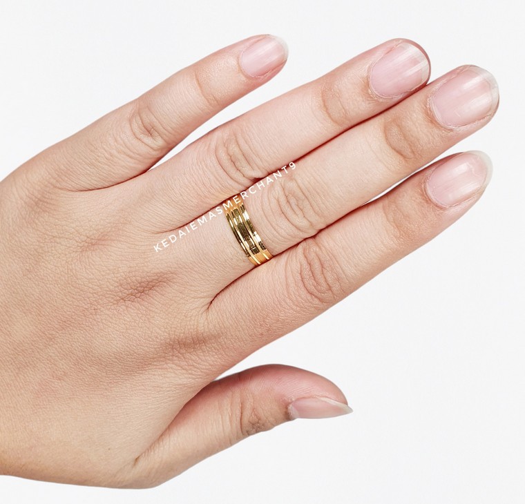 Merchant9 Cincin Emas Belah Rotan Line