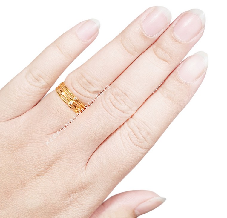 Merchant9 Cincin Emas KLCC 4 Layer Permata