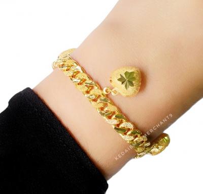 Merchant9 Rantai Tangan Gajah Pasir Gantung Love L:0.6CM