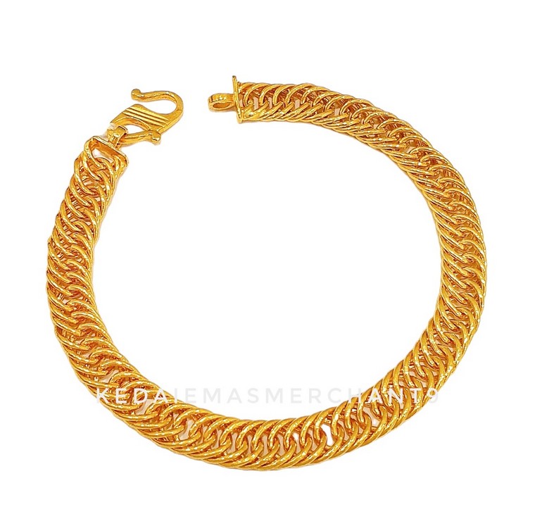 Merchant9 Rantai Tangan Kait 2 Polish Padu L:0.5CM