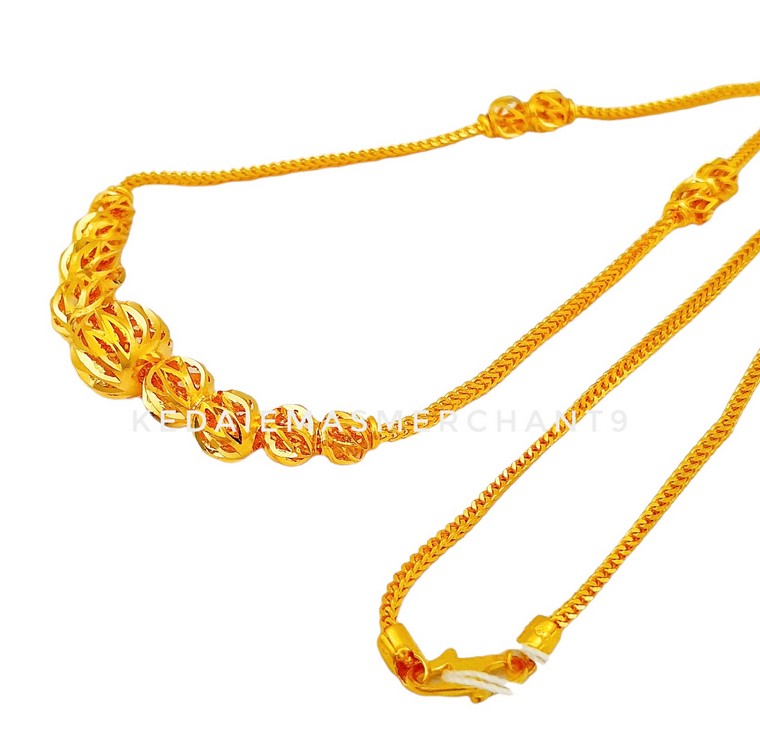 Merchant9 Rantai Leher Mesin Box Choker Candy Kerawang L:0.1CM
