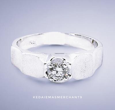 Merchant9 Cincin Perak Batu Putih Sakti JG003WH