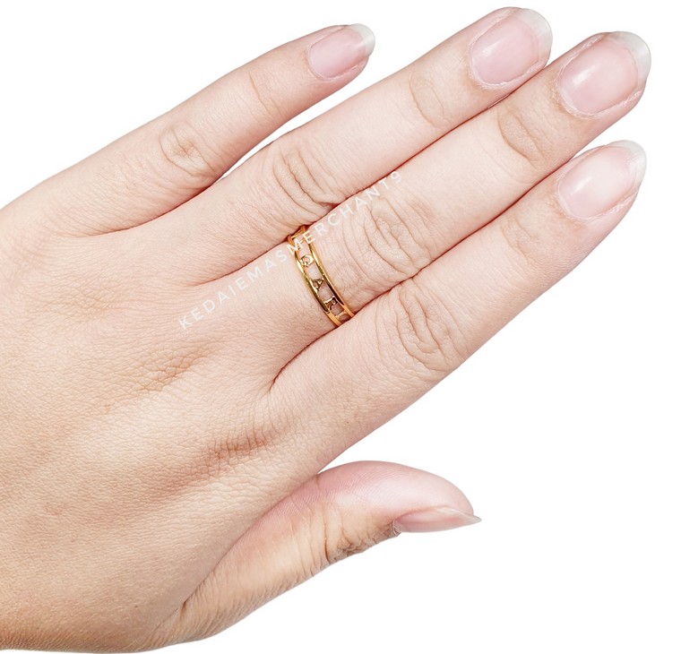 Merchant9 Cincin Emas Bvl Polish Fullgold L:0.35CM
