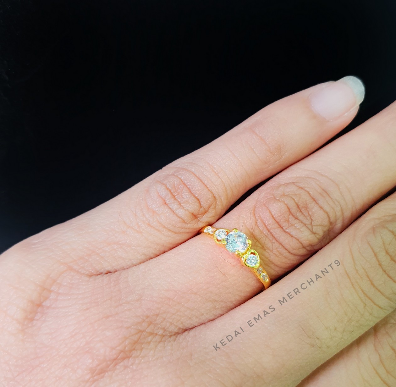 Merchant9 Cincin Emas Permata 916- M6076 solitaire