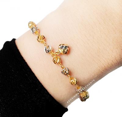 Merchant9 Rantai Tangan Candy Kerawang Gantung Love Chrome L:0.35CM