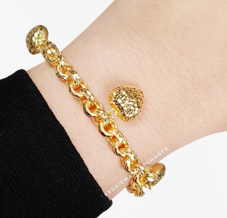 Merchant9 Rantai Tangan Kendi Pasir Dimensi Gantung Love L:0.6CM