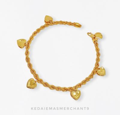 Merchant9 Rantai Tangan Pintal Gantung Honey Love L:0.3CM