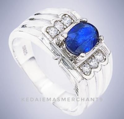 Merchant9 Cincin Perak Batu Biru Andika