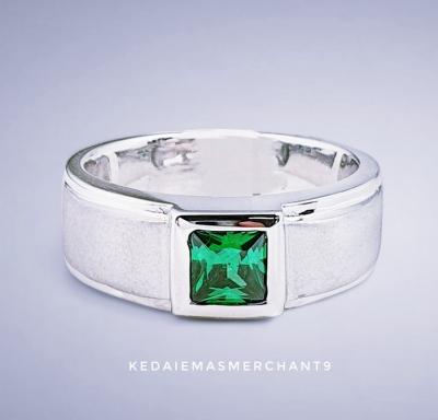 Merchant9 Cincin Perak Batu Hijau Pratama JG025GR