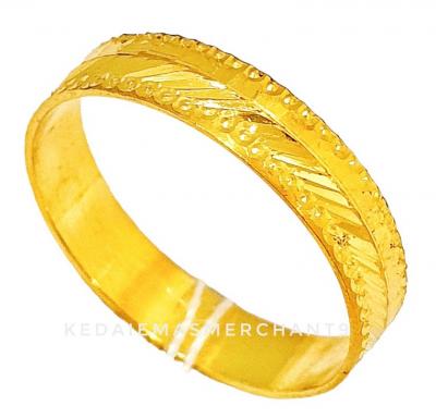 Merchant9 Cincin Emas Belah Rotan Dot Dot Line Slash
