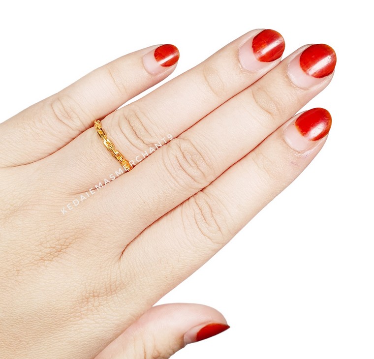 Merchant9 Cincin Emas Sauh Polish Minimalist