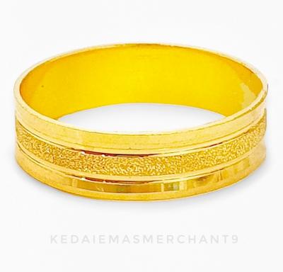 Merchant9 Cincin Emas Belah Rotan Line Pasir Mosaic I