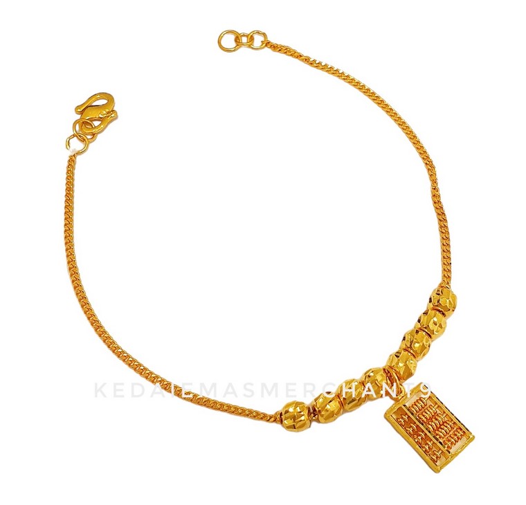 Merchant9 Rantai Tangan Choker Mesin Dimensi Sempoa Petak L:0.15CM