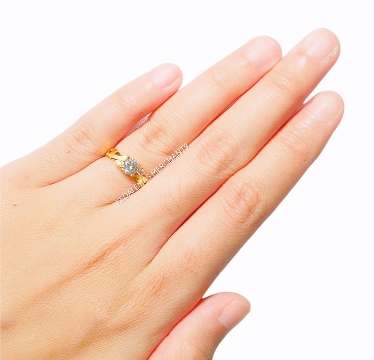 Merchant9 Cincin Emas Permata 6121 silang