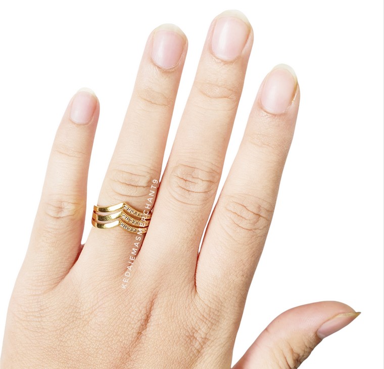Merchant9 Cincin Emas Lvisa Elsa 3 Layer