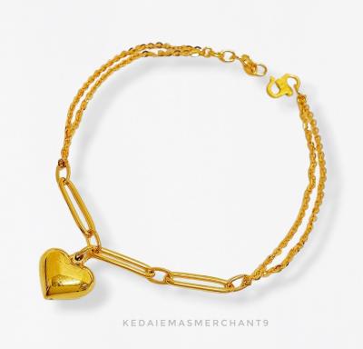 Merchant9 Rantai Tangan Choker Paperclip Polo Love L:0.3cm