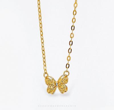 Merchant9 Rantai Leher Choker Butterfly