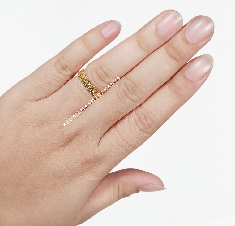 Merchant9 Cincin Belah Rotan LEONA Dimensi Comfort Fit L:0.4CM